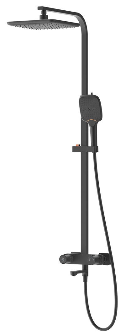 RUBINE Rain Shower Set RSC-PUSHSTOP-S81-BK